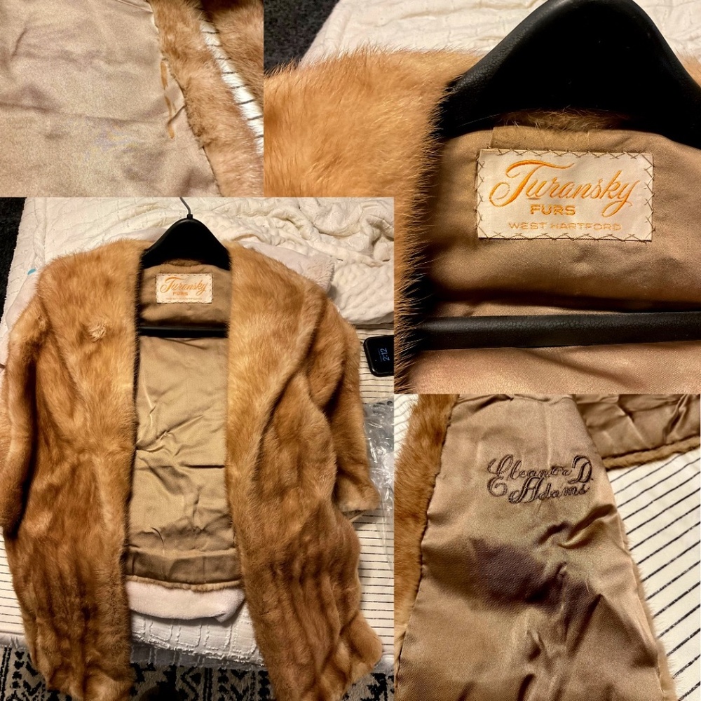 Vintage Turansky Fur West Hartford Mink Stole - Picture 2 of 6 Vintage Turansky